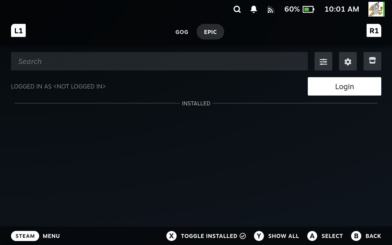 Login Epic