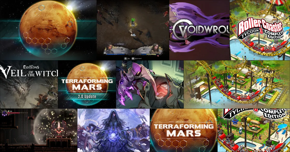 Lost Eidolons: Veil of the Witch & RollerCoaster Tycoon 3: Complete Edition + 2 More - Steam Deck Tested | Jun 28
