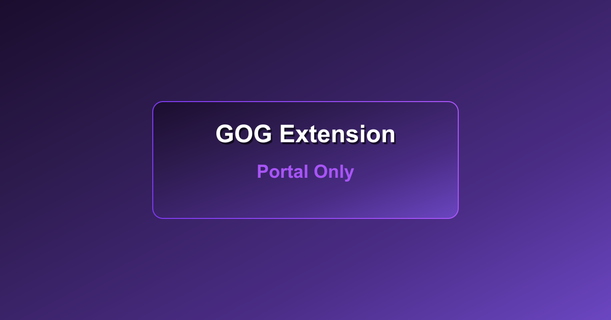 GOG Extension for Steam Deck Now Portal-Only (No Longer on Patreon/Ko-fi)