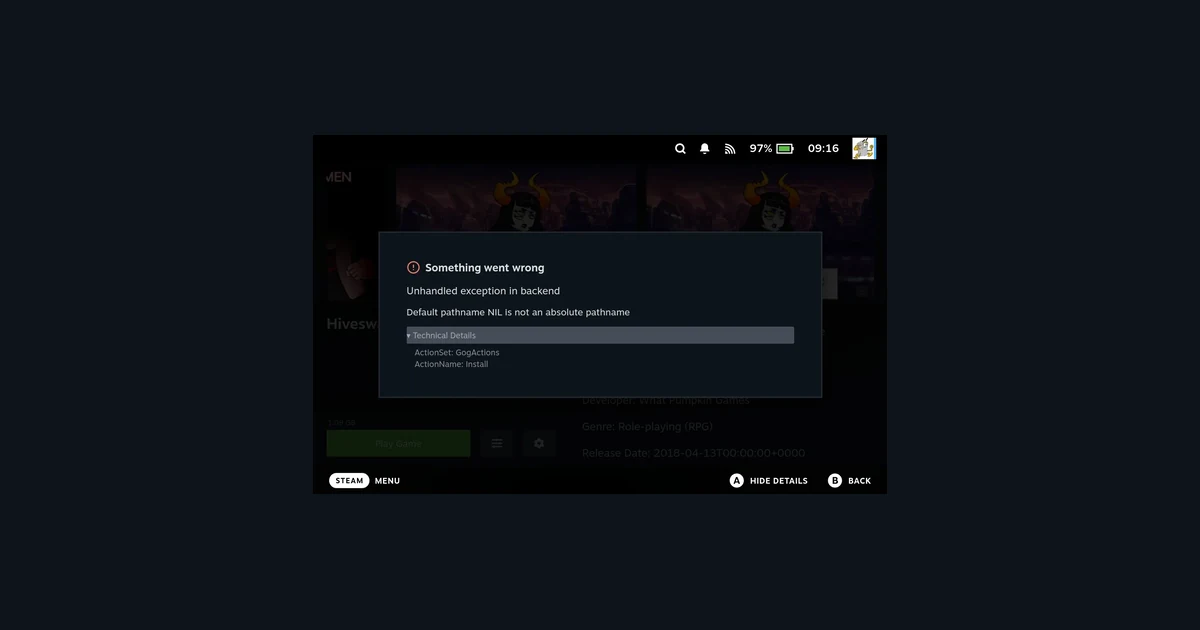 Steam Deck Game Won't Launch? What a NIL Path Error Means