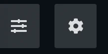 The sliders and cog buttons side by side, as they appear beside a store's search box.