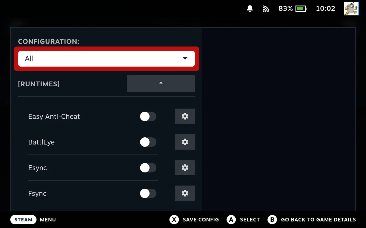 Dropdown set to All