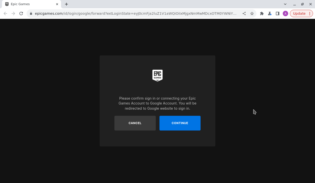 Login via Google option
