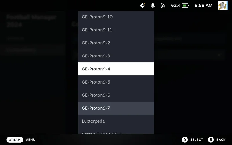 Changing Proton version