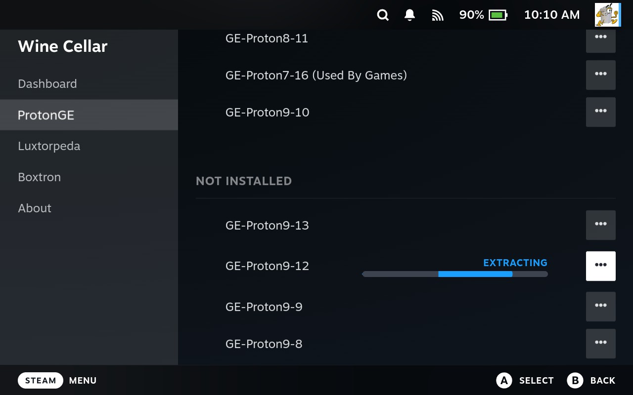 Extracting Proton version files
