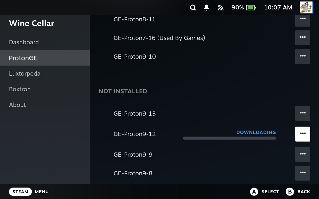 Installing Proton version
